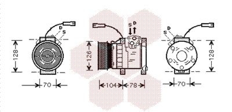 VAN WEZEL Compressor, air conditioning