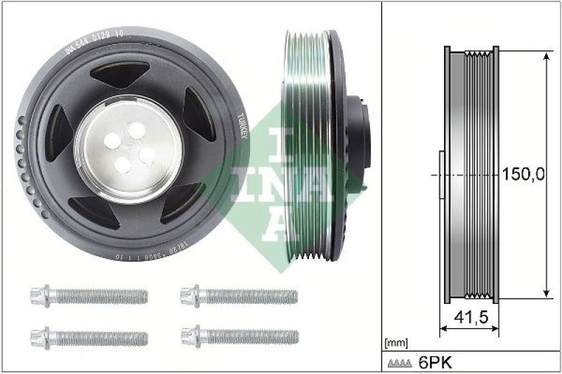 INA Belt Pulley Set, crankshaft