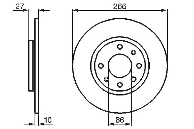 2x BOSCH Brake Disc
