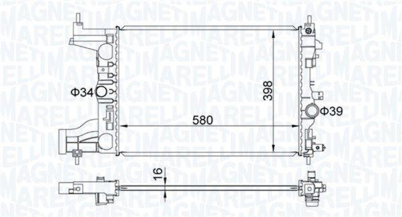 MAGNETI MARELLI Radiator, engine cooling