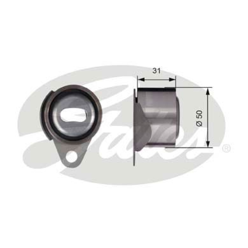 GATES Tensioner Pulley, timing belt PowerGrip®