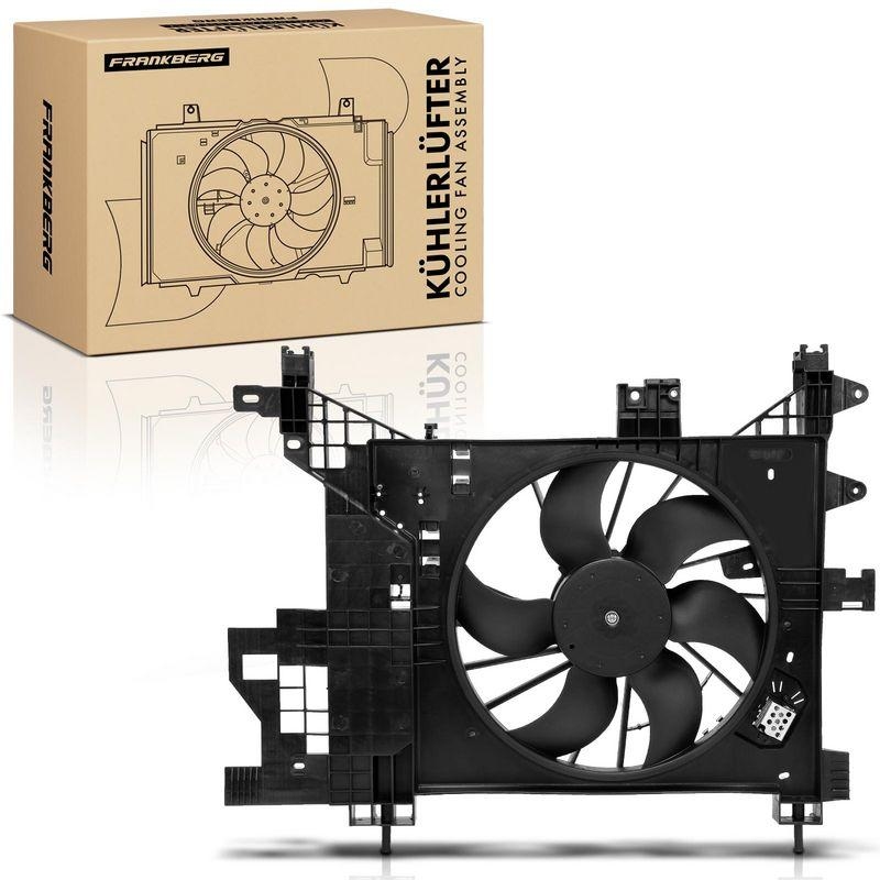 1x Frankberg Motork&uuml;hller Einfachl&uuml;fter mit K&uuml;hlerl&uuml;fterrahmen passend f&uuml;r Dacia Duster HS Duster Kasten Bj ab 2011 1.5L 5481FB0043474