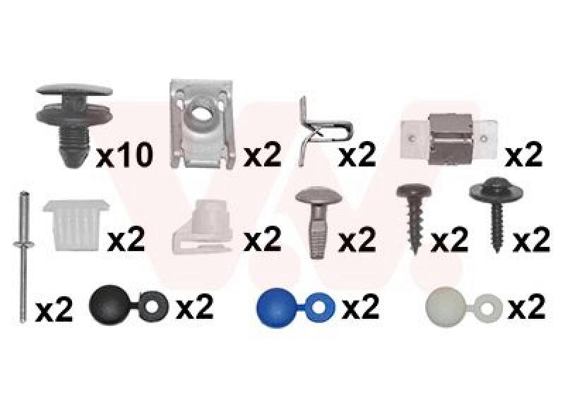 VAN WEZEL Mounting Kit, bumper