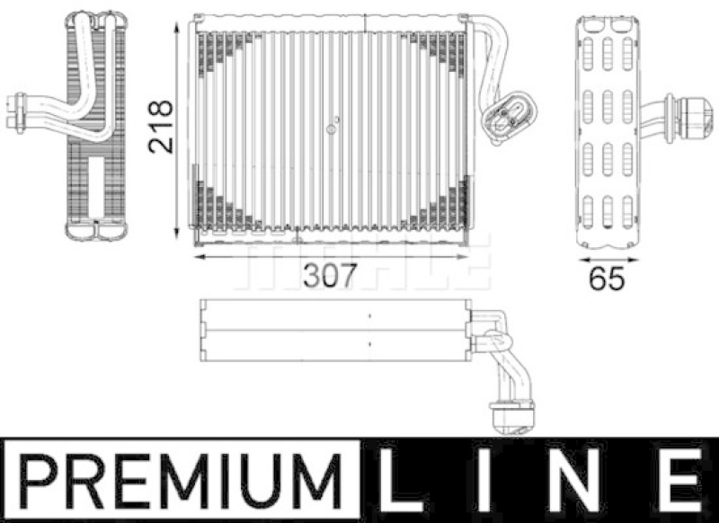 MAHLE Evaporator, air conditioning BEHR *** PREMIUM LINE ***