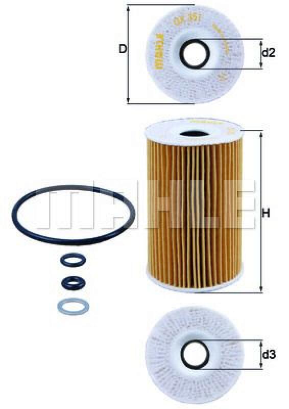 MAHLE Ölfilter OX 351D