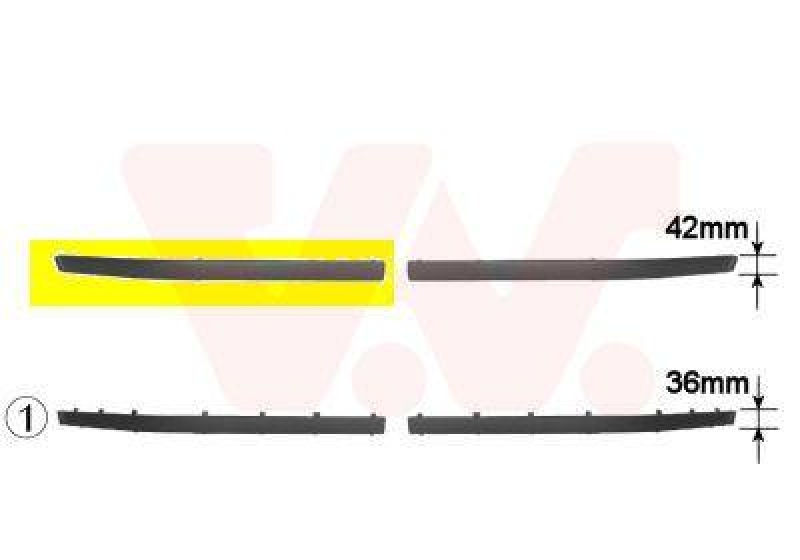 VAN WEZEL Zier-/Schutzleiste, Stoßfänger ** Equipart **