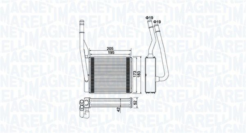 MAGNETI MARELLI Heat Exchanger, interior heating