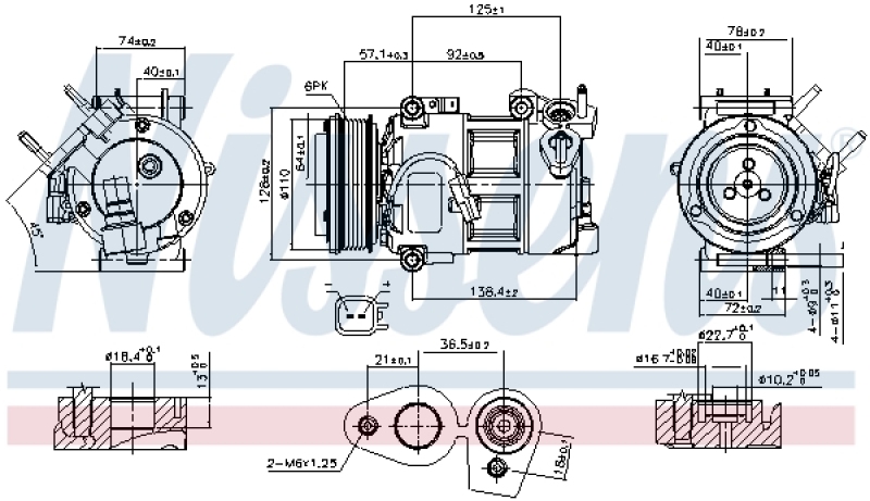 NISSENS Compressor, air conditioning ** FIRST FIT **