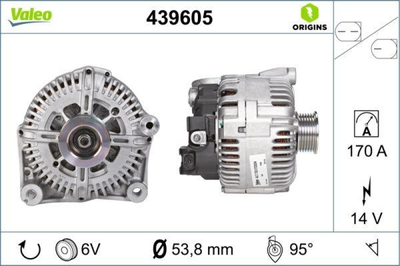 VALEO Generator VALEO ORIGINS NEW OE TECHNOLOGIE