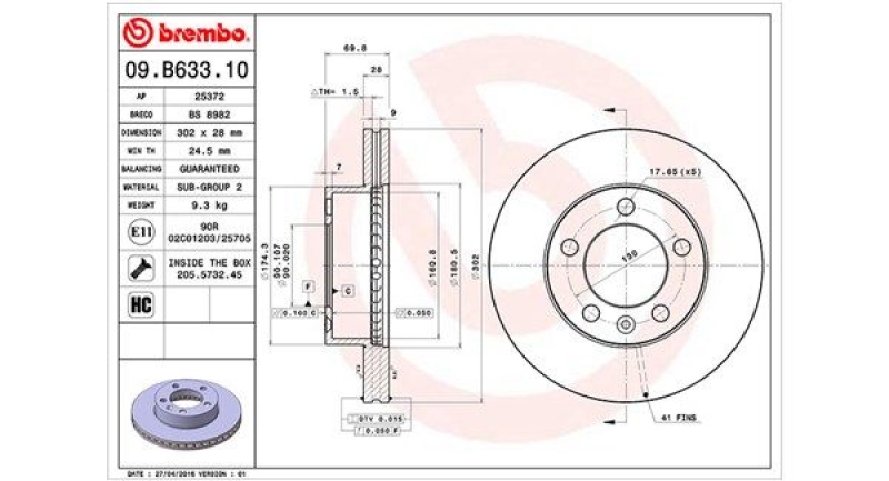 2x MAGNETI MARELLI Bremsscheibe