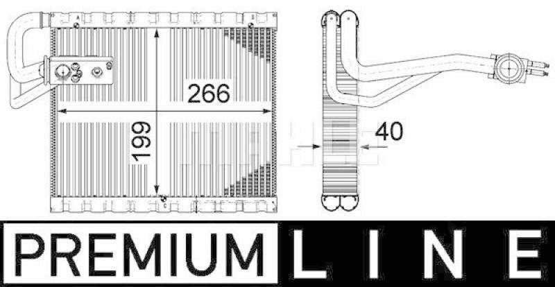 MAHLE Evaporator, air conditioning PREMIUM LINE