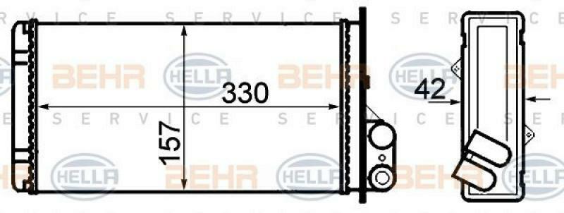 HELLA Heat Exchanger, interior heating