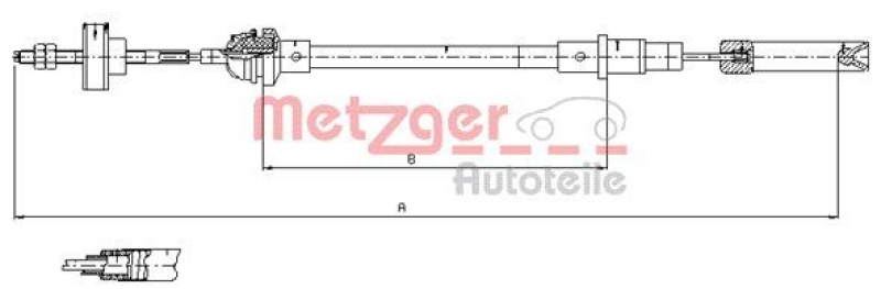 METZGER Seilzug, Kupplungsbetätigung