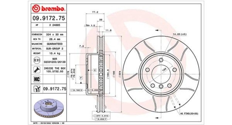 2x MAGNETI MARELLI Bremsscheibe