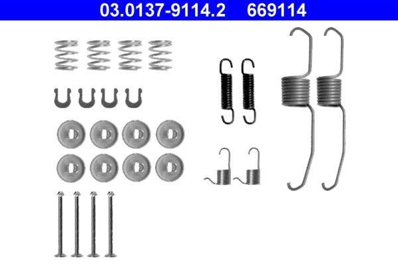 ATE Accessory Kit, brake shoes