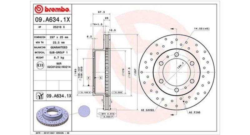 2x MAGNETI MARELLI Bremsscheibe