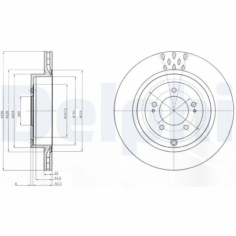 2x DELPHI Bremsscheibe
