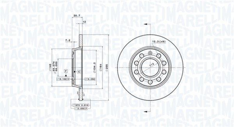 MAGNETI MARELLI Bremsscheibe 360406013401