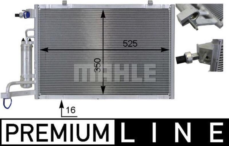 MAHLE Condenser, air conditioning BEHR *** PREMIUM LINE ***