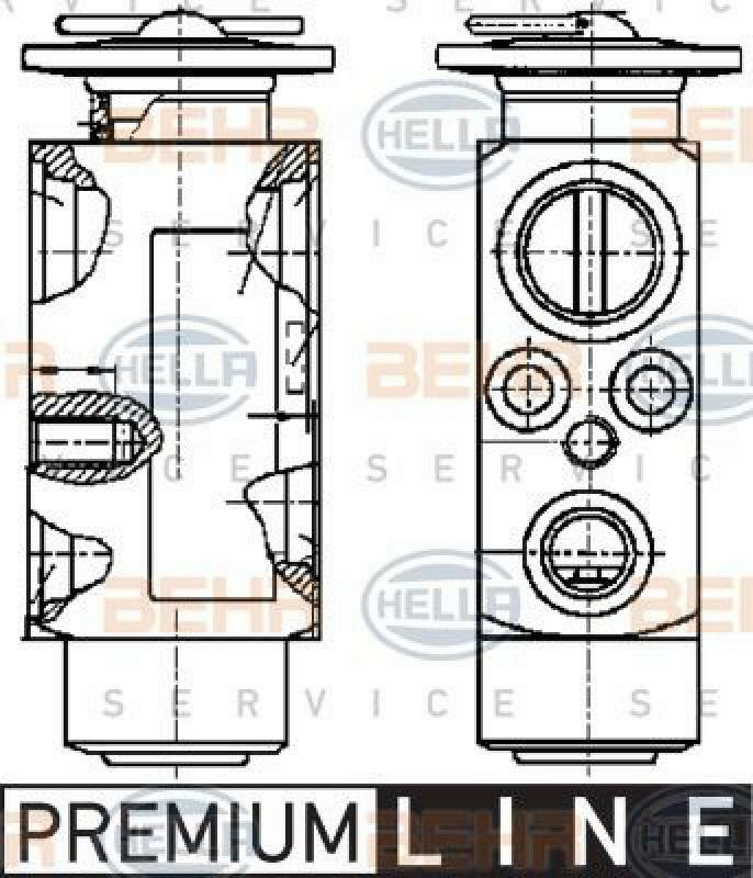 HELLA Expansion Valve, air conditioning BEHR HELLA SERVICE *** PREMIUM LINE ***