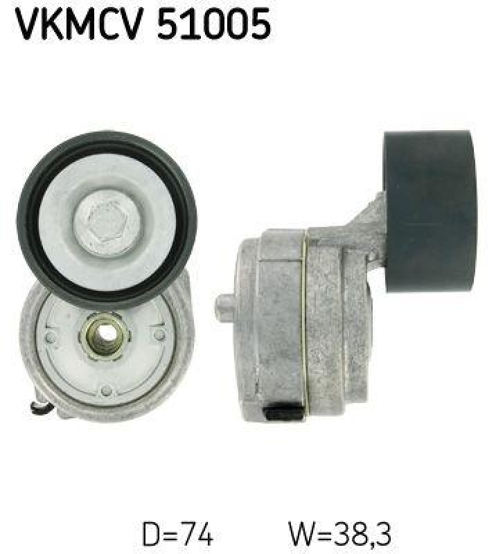 SKF Tensioner Pulley, v-ribbed belt