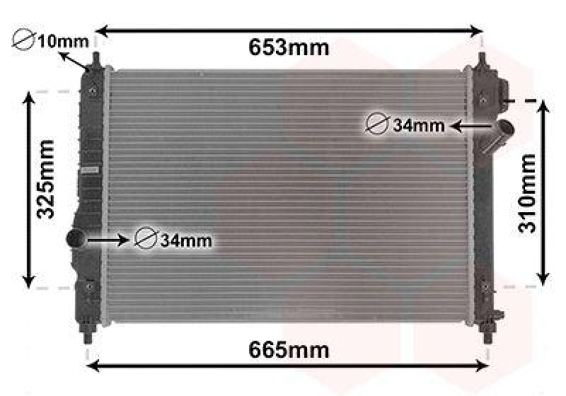 VAN WEZEL Radiator, engine cooling