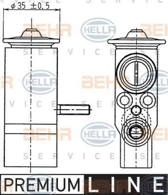 HELLA Expansion Valve, air conditioning BEHR HELLA SERVICE *** PREMIUM LINE ***