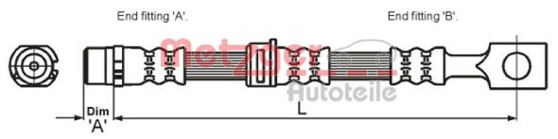 METZGER Bremsschlauch 4115194