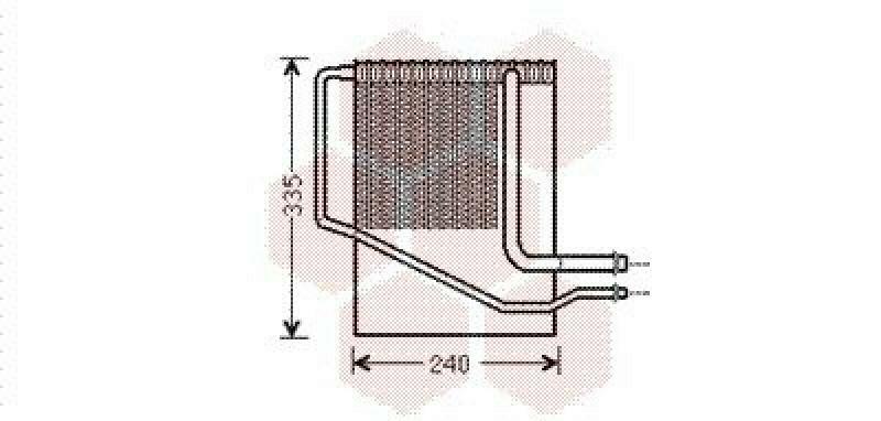 VAN WEZEL Evaporator, air conditioning