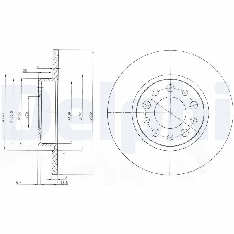 2x DELPHI Bremsscheibe