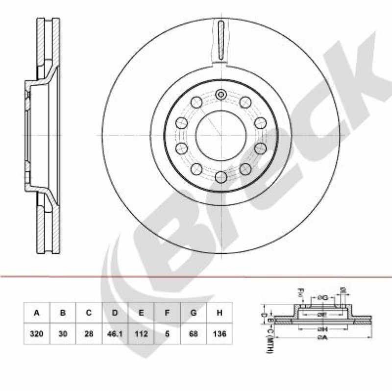 2x BRECK Brake Disc