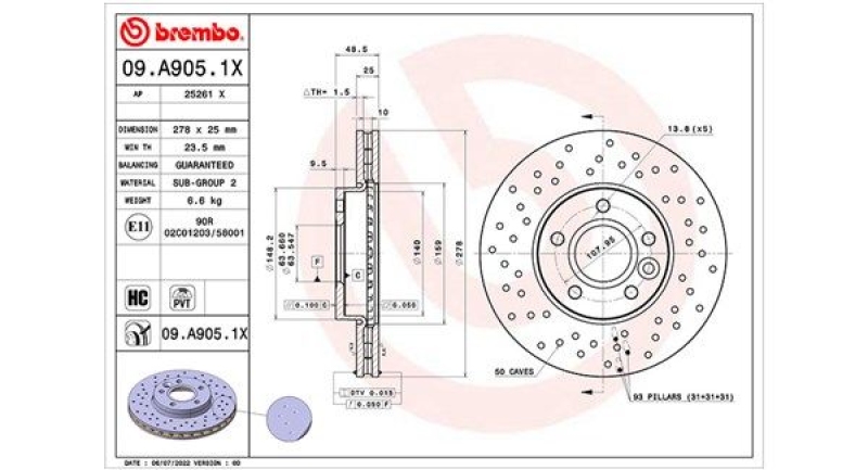 2x MAGNETI MARELLI Bremsscheibe