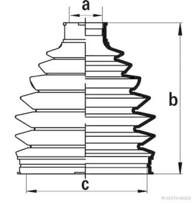 HERTH+BUSS JAKOPARTS Bellow Set, drive shaft