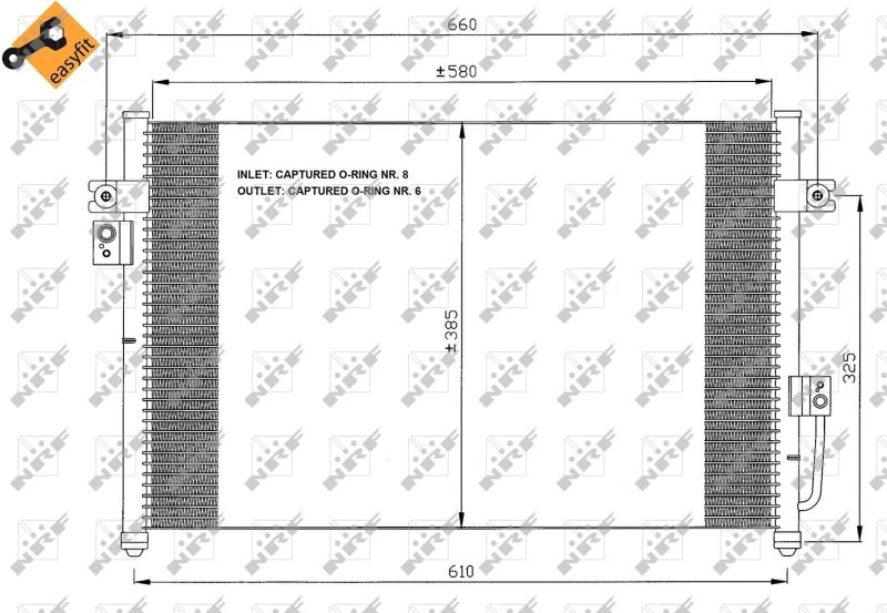 NRF Kondensator, Klimaanlage EASY FIT 35426