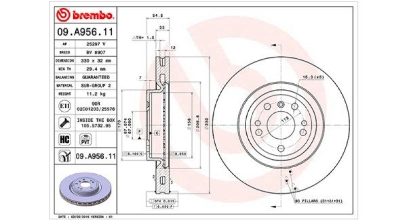 2x MAGNETI MARELLI Bremsscheibe