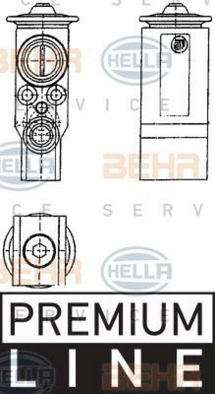 HELLA Expansion Valve, air conditioning BEHR HELLA SERVICE *** PREMIUM LINE ***