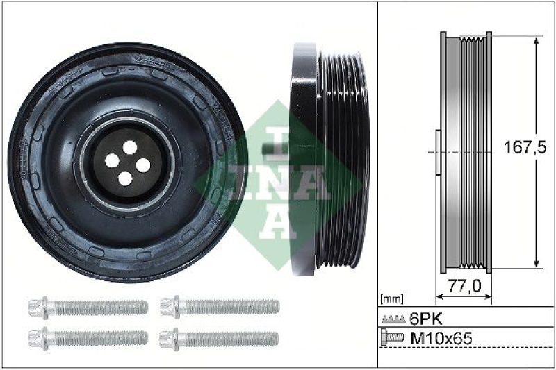 INA Belt Pulley Set, crankshaft