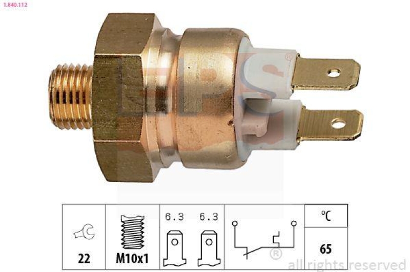 EPS Temperaturschalter, K&uuml;hlmittelwarnlampe Made in Italy - OE Equivalent