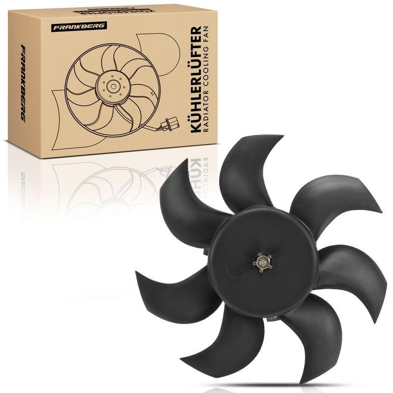 1x Frankberg Motork&uuml;hler Einfachl&uuml;fter ohne K&uuml;hlerl&uuml;fterrahmen passend f&uuml;r VW Transporter T3 Bus Audi 80 100 Coupe 5481FB0043480