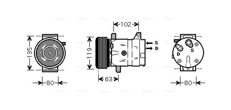 AVA QUALITY COOLING Compressor, air conditioning