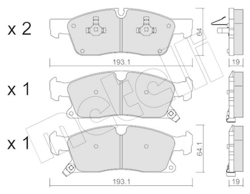 METELLI Brake Pad Set, disc brake