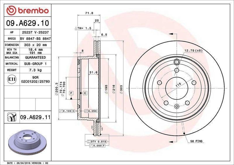 Brembo Bremsscheiben + Bremsbeläge Vorne Hinten passend für Opel Antara 2.0 2.4