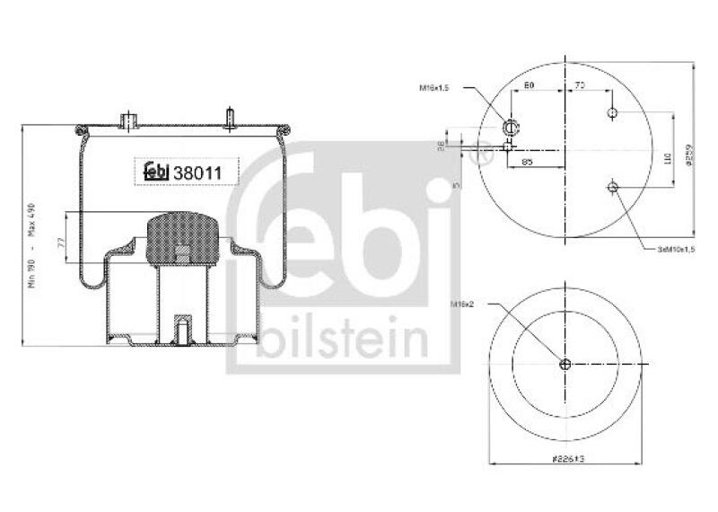 FEBI BILSTEIN Bellow, air suspension