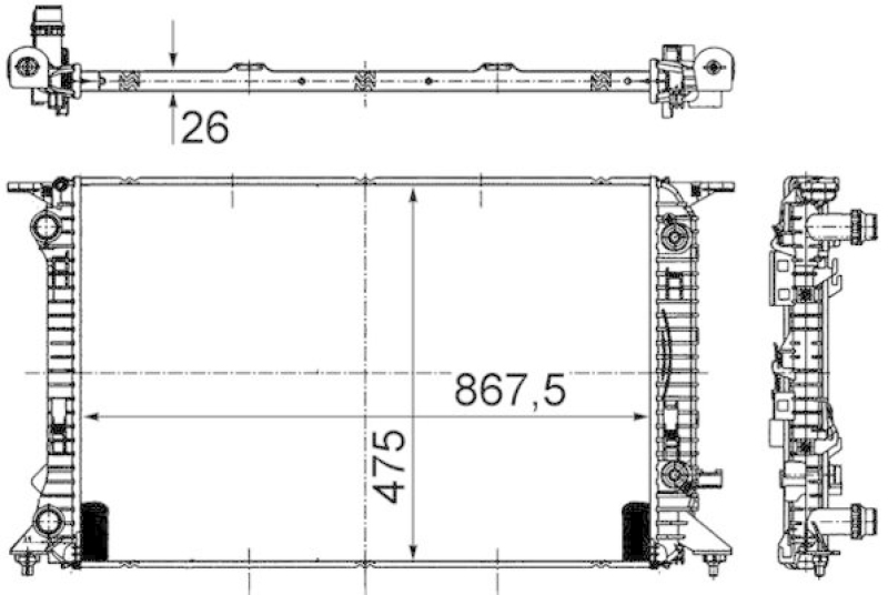 MAHLE Radiator, engine cooling