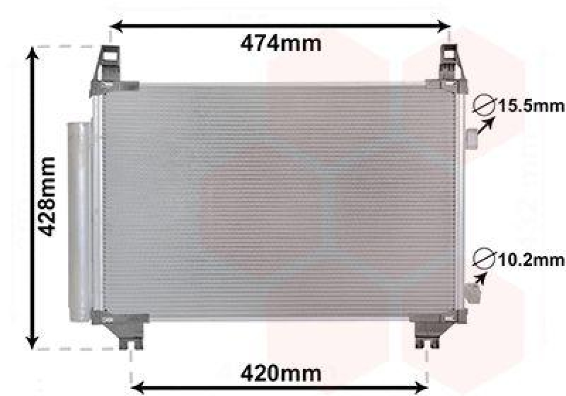 VAN WEZEL Condenser, air conditioning