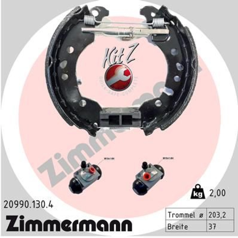 ZIMMERMANN Brake Shoe Set