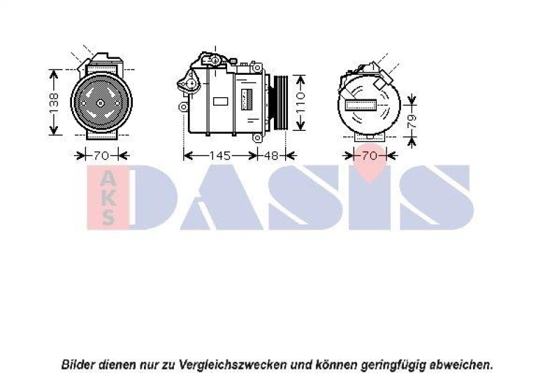 AKS DASIS Kompressor, Klimaanlage 850358N