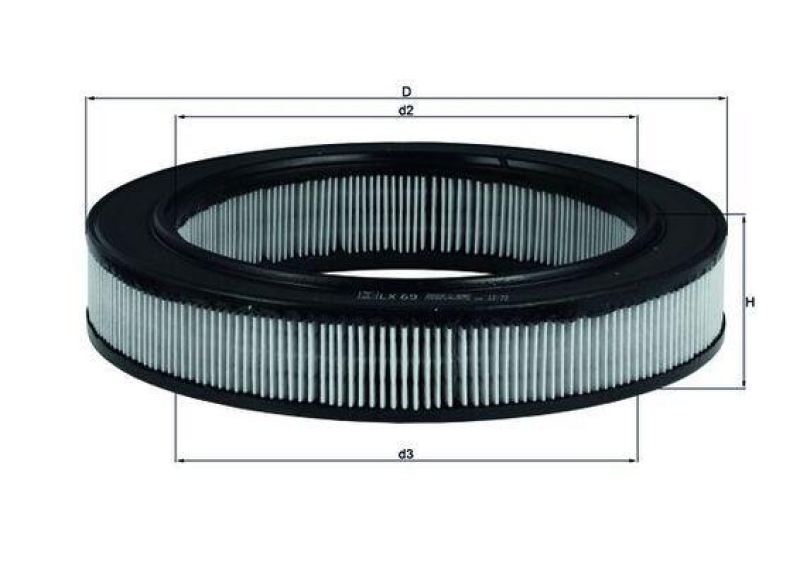 MAHLE ORIGINAL Luftfilter LX 69