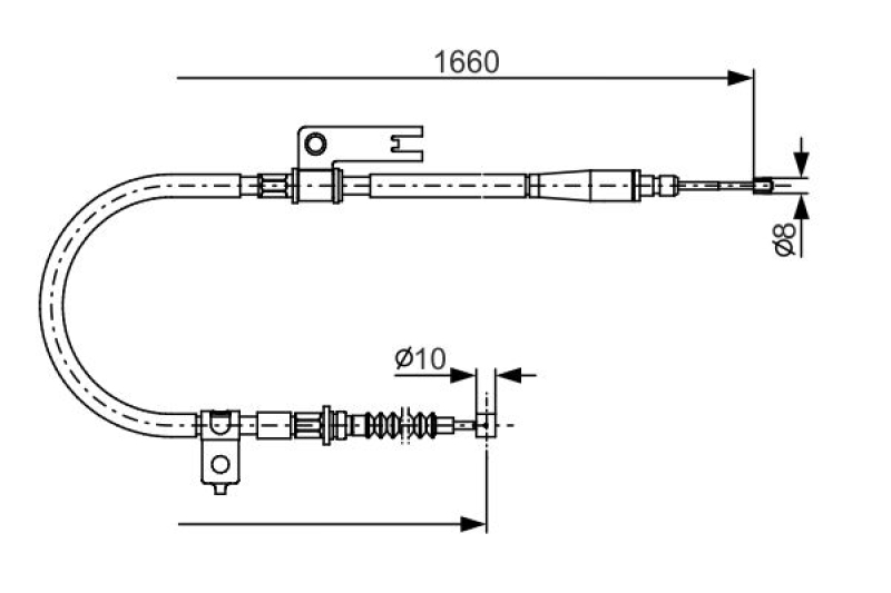 BOSCH Cable, parking brake