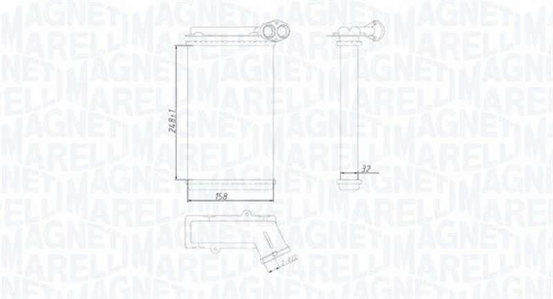 MAGNETI MARELLI Wärmetauscher, Innenraumheizung